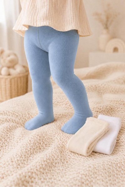 Lakoren 3-Pack Baby & Kids Cotton Solid Color Pantyhose