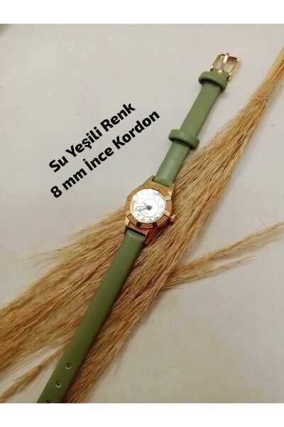 Brality Vintage Model , Gold RENK Kasa , Kadın Kol Saati , Su Yeşili Renk Kor...