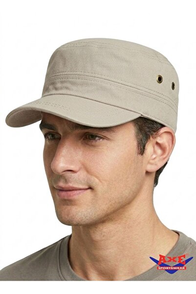 AXE SPORTSWEAR Vară Culoare Bej Spate Velcro Reglabil Castro Cap Kep Hunter M...