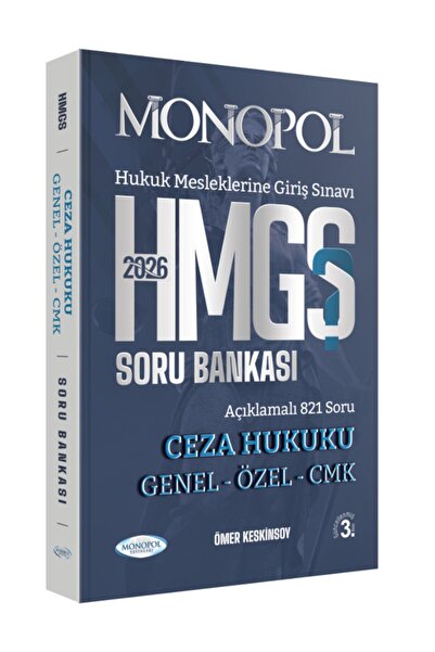 Monopol Yayınları Monopol 2026 HMGS Ceza Hukuku Genel – Özel – CMK Soru Bankası