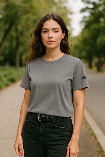 MARKAPIA WOMAN Women's Crew Neck Basic Plain Short Sleeve T-Shirt