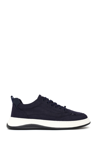 Derimod Erkek Lacivert Bağcıklı Kalın Tabanlı Kumaş Sneaker 26SFD62276F