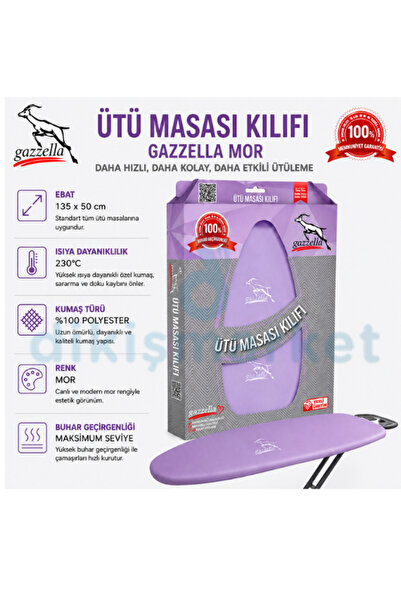 dm dikişmarket Gazzella Keçeli Ütü Masası Kılıf Bezi 50x135