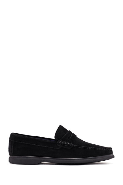 Derimod Fly Erkek Siyah Süet Deri Loafer 26SFD632410
