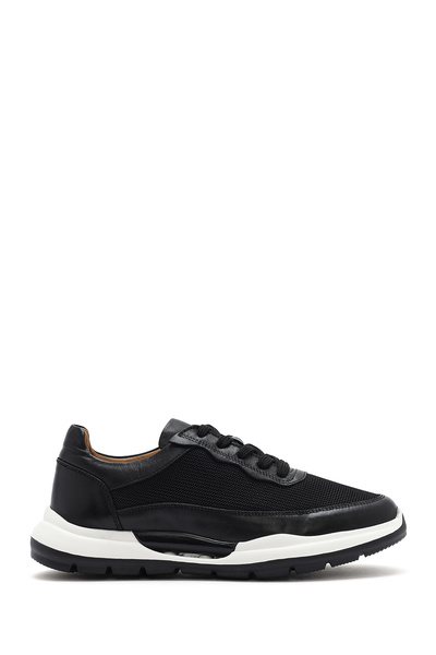 Derimod Erkek Siyah Bağcıklı Deri Sneaker 25SFD611314