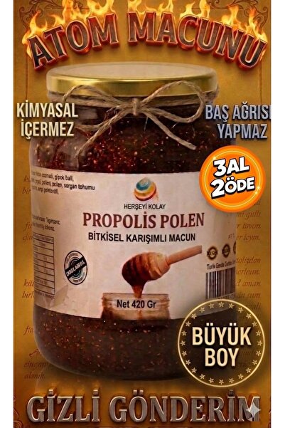 Herşeyi Kolay Atom Mesir Kuvvetli Bitkisel Büyük Boy 420gr Ginseng Polen Prop...