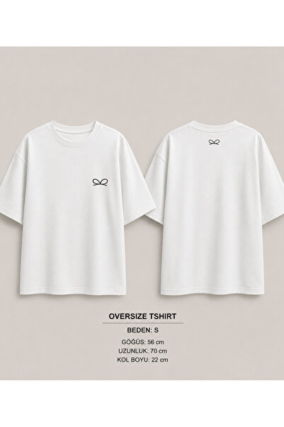 Beauty Box Girls Club Λευκό Oversize T-Shirt 100% Premium Βαμβακερό T-Shirt Κ...