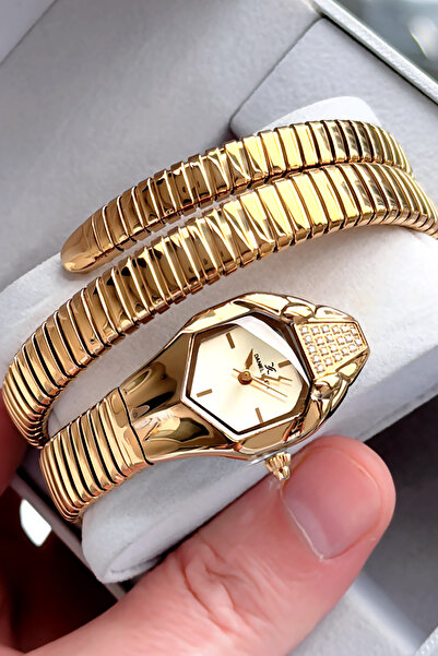Daniel Klein Yılan Saat Model - Kadın Kol Saati, Su Geçirmez Gold Renk Çelik ...