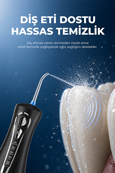 PiranTech AquaDent Ultra Ağız Duşu - Şarjlı Taşınabilir, 4 Farklı Mod, IPX7 Su Geçirmez