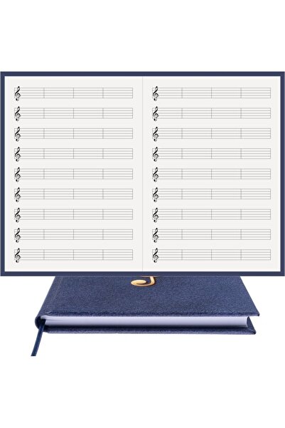 BİDEFTER المفكرة الموسيقية (خطوط مقطوعة بمفتاح يسار) - صناعة يدوية خاصة، خياط...