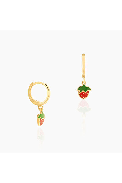 Cherry by Özkonak Strawberry Halka Sallantılı Çocuk Küpesi