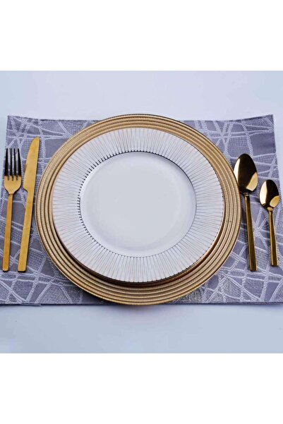 PAN HOME Stuva Charger Plate Dia33cm - Gold