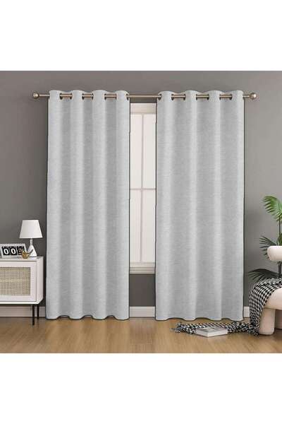 PAN HOME Ecowell 2-piece Curtain 120x160cm - White Milange