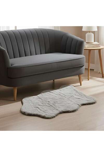 PAN HOME Winston Supersoft Fur Rug 60x90cm - Slate