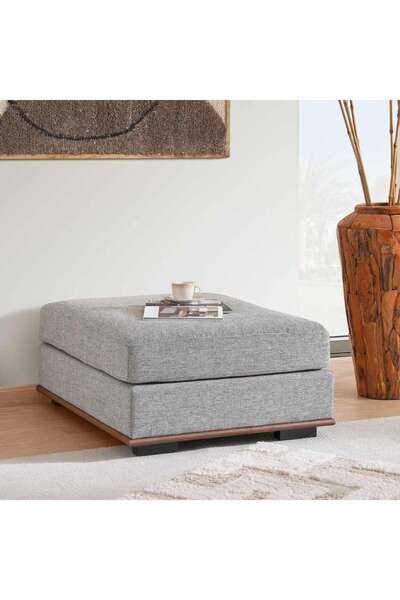 PAN HOME Monro Ottoman - Dark Grey