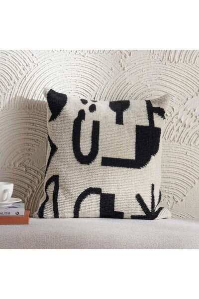 PAN HOME Olef Down Alternative Filled Cushion 50x50cm - Black