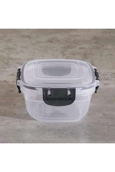 PAN HOME Porta Square Food Container 900ml - Clear & Grey