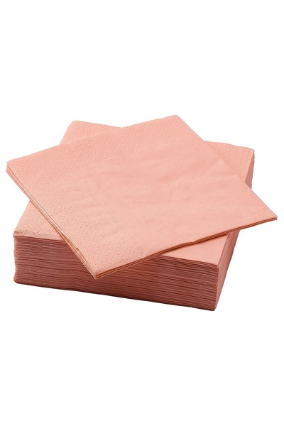IKEA Fantastisk Peçete, Turuncu Pembe, 33x33 cm, 50 adet
