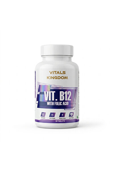 Vitals kingdom Vitamin B 12 1000 mcg + Folic Acid 500 mcg Tablets – 90 Tablets