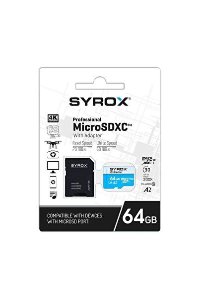 Syrox 64GB MİCRO SD KART (HAFIZA KARTI)
