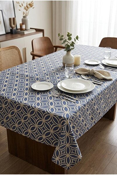 Rona Home Μπλε ναυτικό μπλε με λουλουδάτο γεωμετρικό σχέδιο, ανθεκτικό στους ...