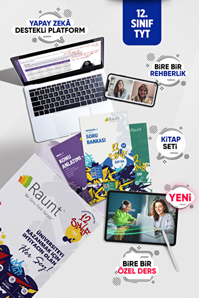 Raunt Premium YKS 2027 TYT Hazırlık Seti - (Dijital+Kitap) 30 Canlı Özel Ders...