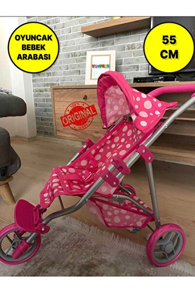 TOYFEST 3 Tekerlekli Metal İskeletli Katlanabilir Puantiye Desenli Çocuk Oyun...