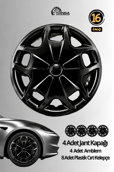 YONGA OTO AKSESUAR FORD TRANSİT CUSTOM 16 İnç Kırılmaz Jant Kapağı 4 Adet Pia...