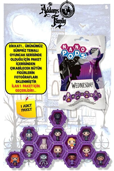TOYFEST WIB The Addams Family - Addams Ailesi Wednesday Nano Pods Blind Bag S...