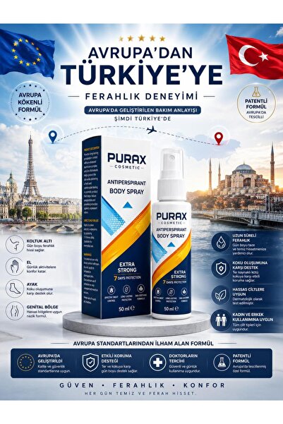 Purax Cosmetic Yoğun Terleme, Islaklık ve Ter Kokusuna Karşı Güçlü Koruma | G...