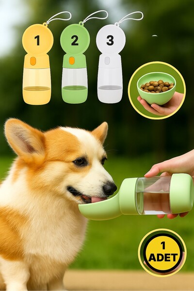TOYFEST Kedi Köpek Evcil Hayvan Portatif Seyahat Amaçlı Suluk ve Mama Kabı - ...