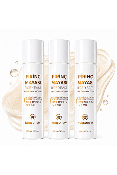NUBEDREW 3 Adet Pirinç Mayası Tonik 200 ml Aydınlatıcı Beyazlatıcı Leke Karşı...