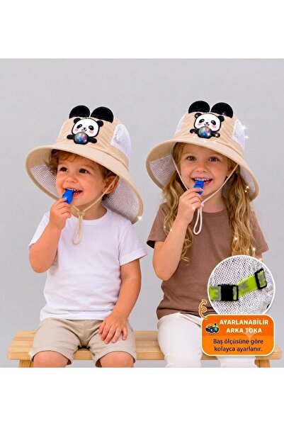 GlassySKY Panda Model Whistle Mesh Anti-Sweat Neck Protection Adjustable Chil...