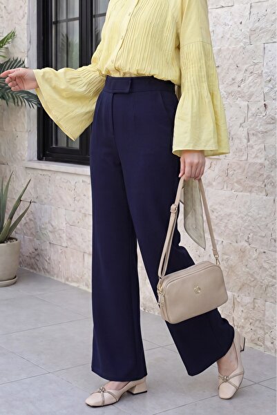 HİJABAYA Pantalone od tkanine sa detaljima na čičak traku