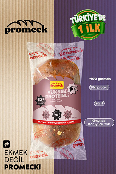 Promeck Yüksek Proteinli Çok Tahıllı Prosort Ekmek 220 gr