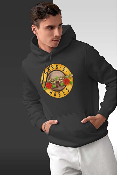 buzagi tasarım ürünleri Guns'N Roses Oversize Hooded Unisex Sweatshirt