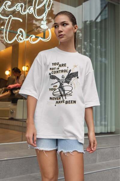 buzagi tasarım ürünleri Urban Oversize Unisex White T-Shirt