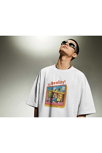 buzagi tasarım ürünleri Reality White Regular T-Shirt