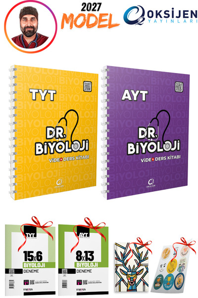 Oksijen Yayınları 2027 Model Dr Biyoloji TYT-AYT 2li Video Ders Kitabı Seti 4...