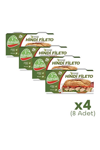Bahar Hindi Pişmiş Hindi Fileto Zeytinyağlı Göğüs Eti 8 Adet