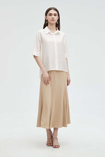 mica Women's 3/4 Sleeve Blouse with Collar