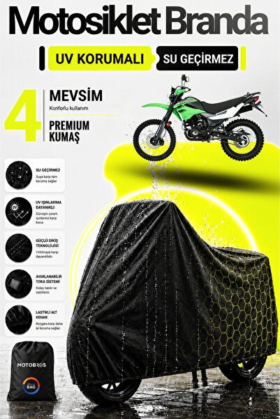 Motobros قماش أسود مقاوم للماء من Mondial Xtreme - مشمع للدراجات النارية، سمي...