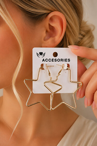 Oversized Women's Star Earrings