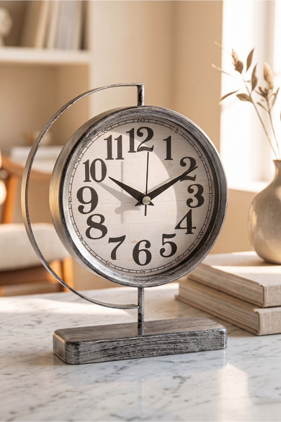 Frapan Home GLX Metal Dekoratif Masa Saati Sessiz Mekanizmalı Modern Tasarım ...