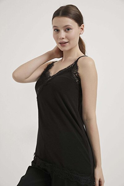 Arma Life Armalife 10626 Lace Detail Asymmetric Flexible Strap Women's Blouse