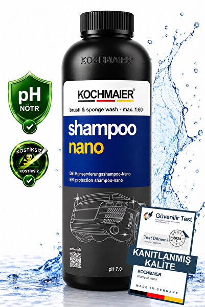 Kochmaier Cilalı Oto Şampuanı 500 ml – pH Nötr, Kostiksiz, Boya Koruyucu Araç...