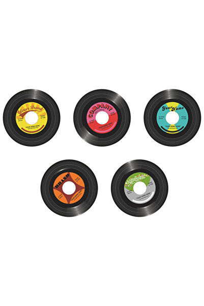 ORIGINAL DEALS Autocolante decorative pentru discuri de vinil cu muzică retro...