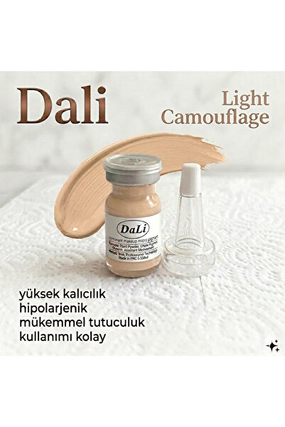 Dali Profesyonel Kaş Pigmenti Kalıcı Makyaj Boyası -Light Kamuflaj Microbladi...