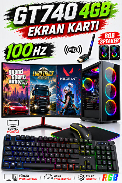 Dmc N169x (GTA 5) I7 860,16GB RAM,256GB SSD,4GB GT740,24"Curved oyuncu Masaüs...