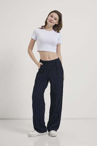 Arma Life Armalife 26578 textured waist elastic textured women's pants